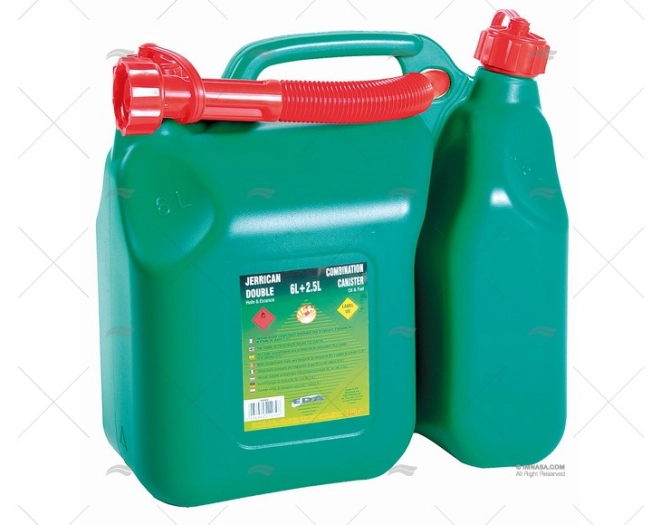 JERRYCAN DOUBLE COMPART. CARBURANT 6+2.5