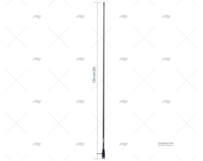 ANTENA VHF 1.50MT 3dB AZUL SCOUT