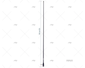 ANTENNA VHF 1.50MT 3dB BLU SCOUT