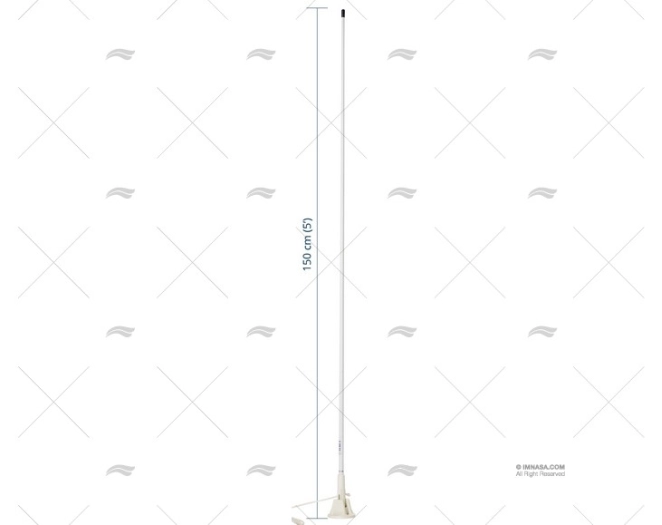 ANTENNE VHF 1.50 MT LIFT & LAY SCOUT