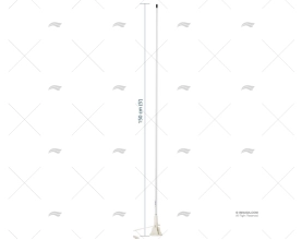 ANTENA VHF 1.50MT 3dB REBATÍVEL SCOUT