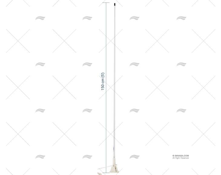 ANTENA VHF 1.50MT 3dB REBATÍVEL SCOUT