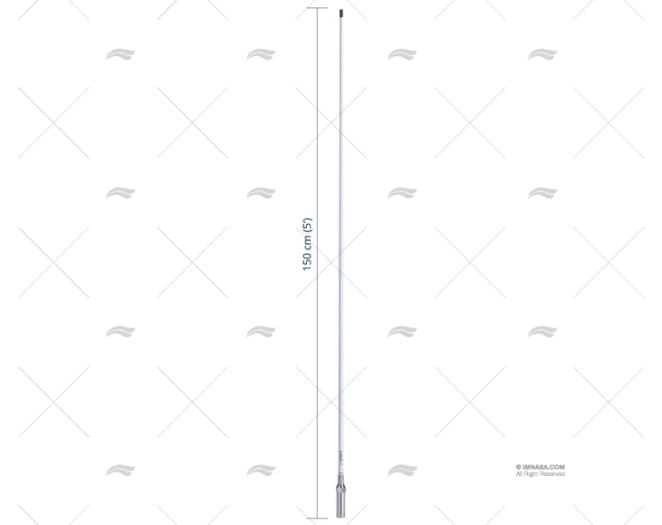 ANTENNA VHF 1.50MT 3dB FAST FIT SCOUT