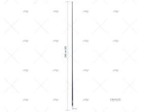 ANTENNA VHF 2.40MT 3dB BLU SCOUT