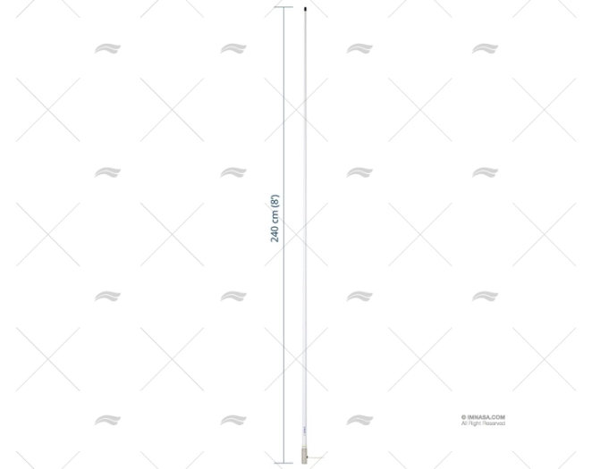 ANTENNA VHF 2.40MT 6dB SCOUT
