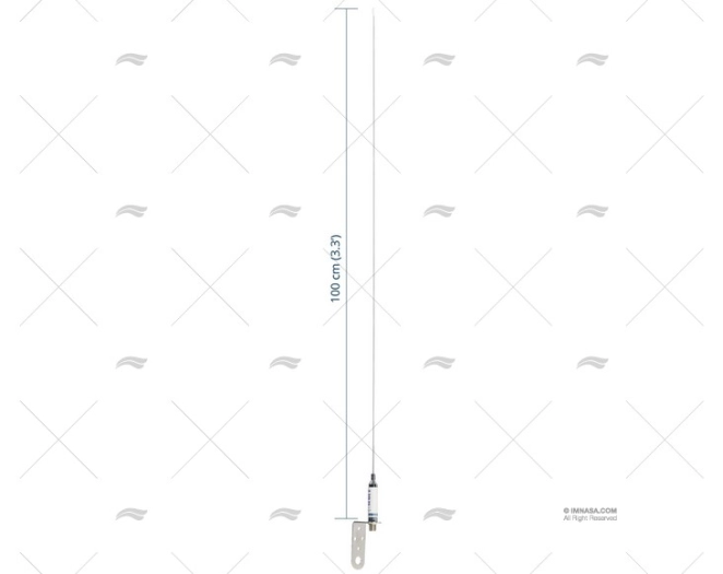 ANTENNA VHF 1.00MT 3dB INOX SCOUT