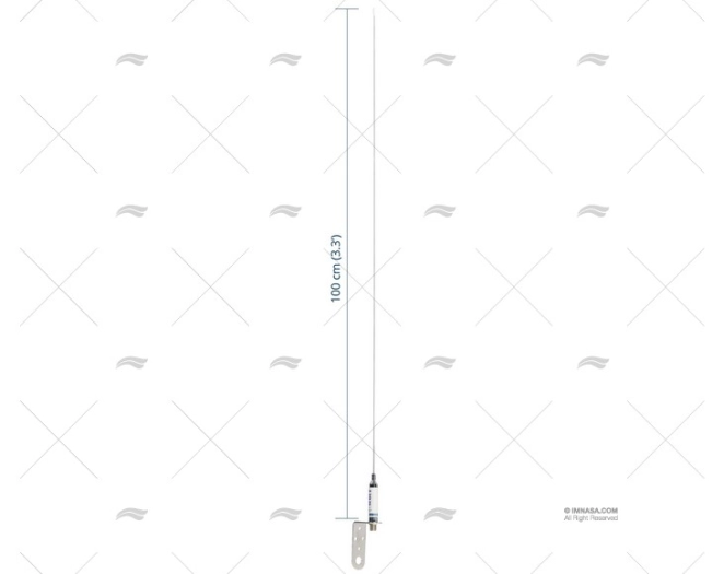 VHF BLACK 1.00MT STAINLESS SAIL SCOUT SCOUT