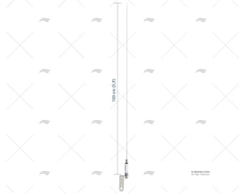 ANTENA VHF 1.00MT 3dB INOX SCOUT