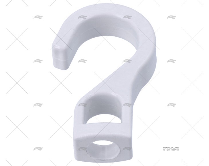 SUPORTE GANCHO NYLON BRANCO 20mm