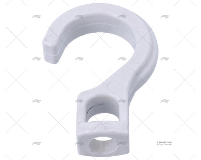 SUPORTE GANCHO NYLON BRANCO 25mm