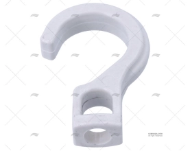 SUPORTE GANCHO NYLON BRANCO 25mm