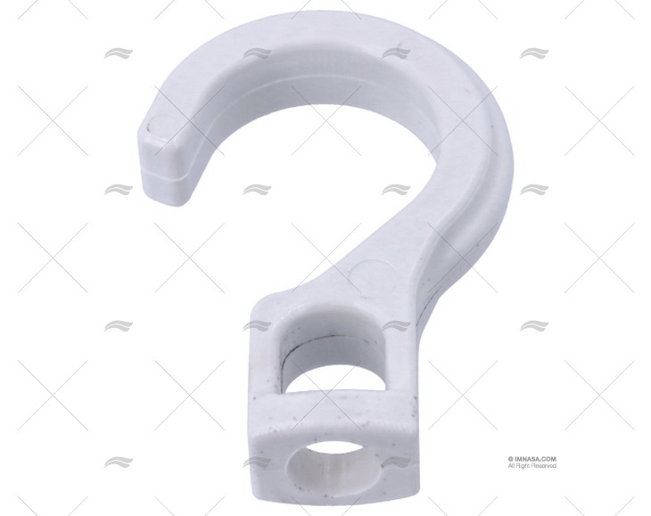 SUPORTE GANCHO NYLON BRANCO 25mm