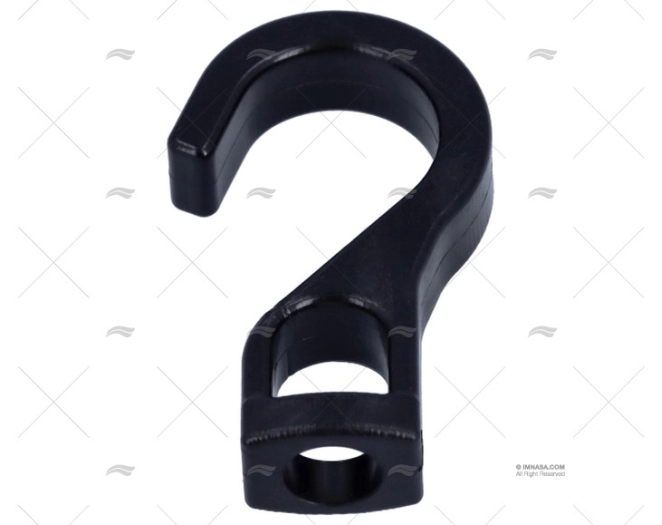 SUPPORTO GANCIO NYLON NERO 20mm