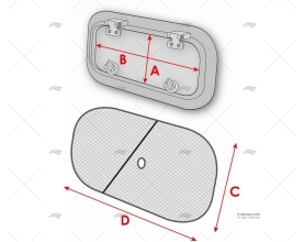 STORES AVEC VENTILATION P/HUBLOTS-PETIT(