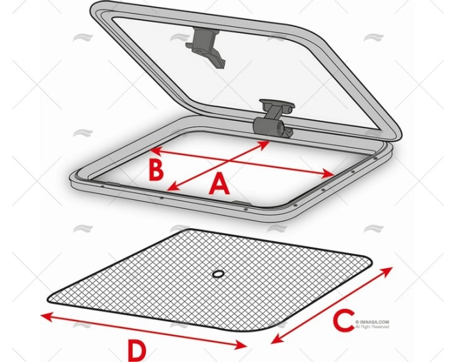 MOSQUITO NET FOR HATCHES-SMALL