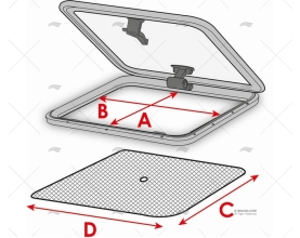 MOSQUITO NET FOR HATCHES-SMALL
