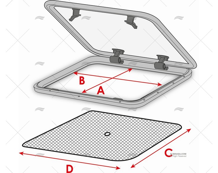 MOSQUITO NET FOR HATCHES -REGULAR