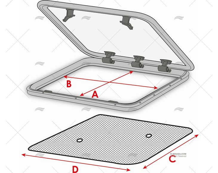 MOSQUITO NET FOR HATCHES -LARGE