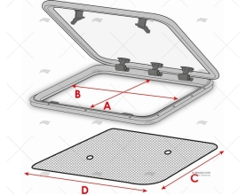 MOSQUITO NET FOR HATCHES -LARGE