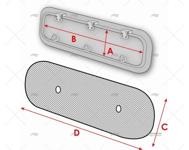 MOUSTIQUAIRE POUR HUBLOTS -GRAND