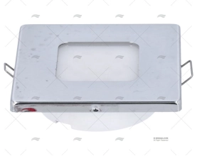 PLAFONIERA QUADRATA INCASS. LED 12/24V INOX AISI 316