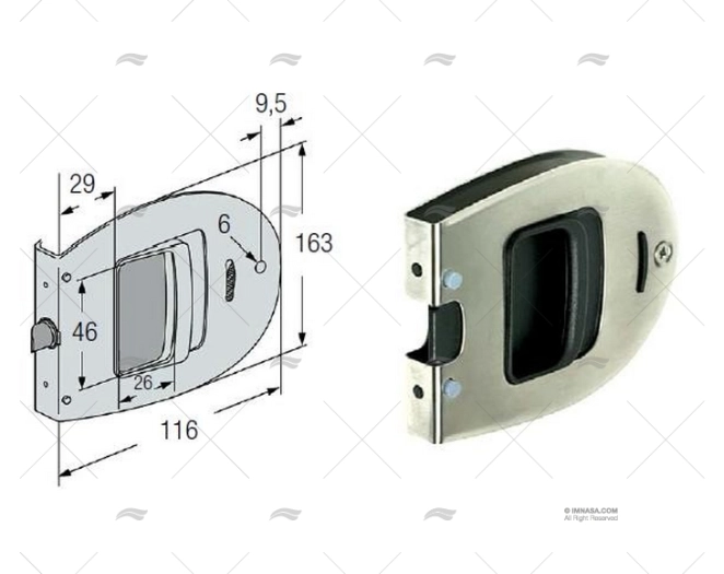 FECHO PARA PORTA SÉRIE OMNI SOUTHCO