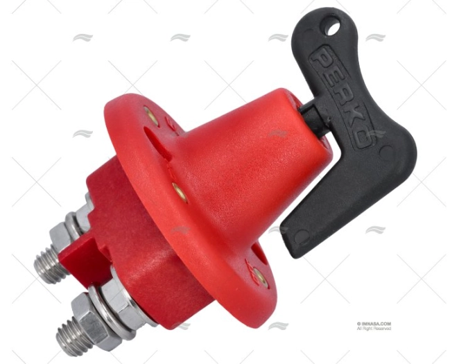 Interrupteur De Déconnexion Batterie Bateau Perko 9601DP - 2 Positions 250A - Rouge