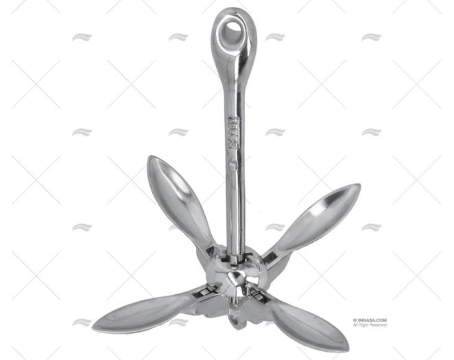 FOLDING GRAPNEL ANCHOR AISI 316 INOX 1.5