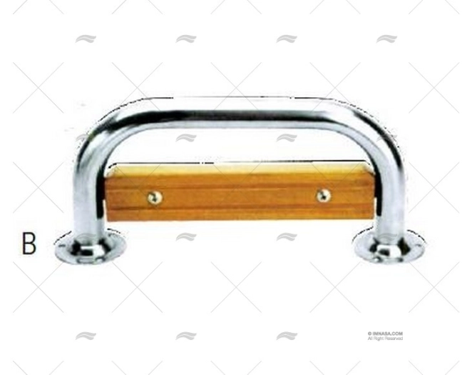 STAINLESS STEEL TEAK HANDRAIL 170x230mm