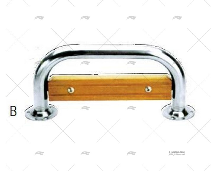 STAINLESS STEEL TEAK HANDRAIL 170x230mm