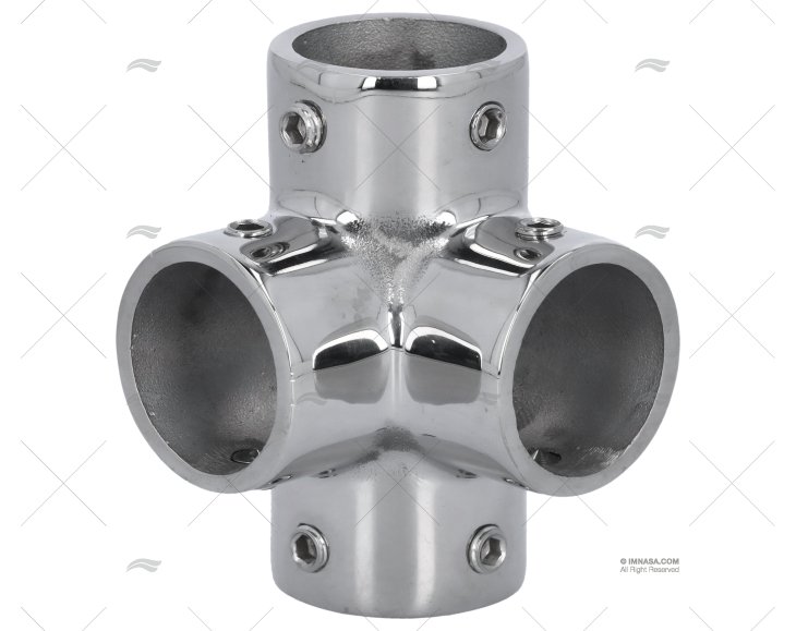 TERMINALE INOX P/CORRIMANI 4 USCITE 25mm