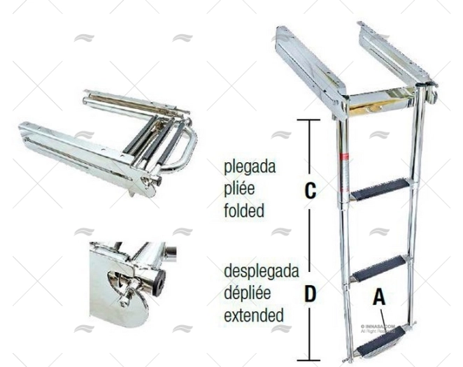 ESCADA 3 DEG. TELESCOPICA RETRATIL