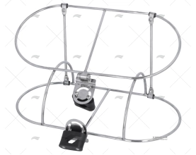 PORTA PARABORDO DOPPIO INOX 7"