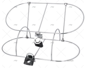 PORTA DEFENSA DUPLO INOX 9"