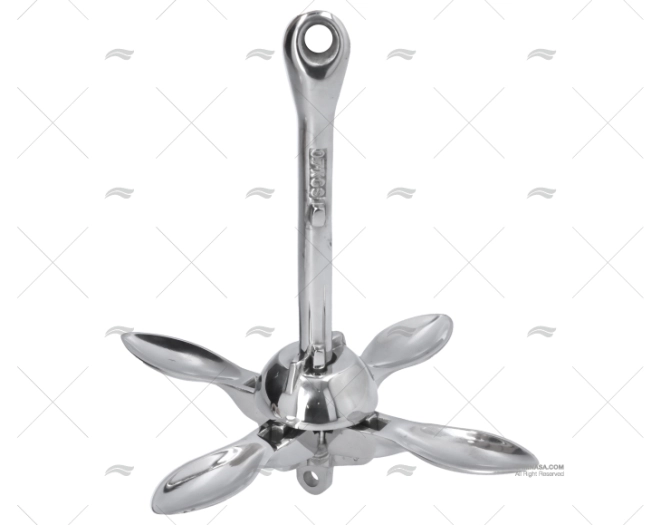 ÂNCORA DOBRÁVEL  0,7kg INOX