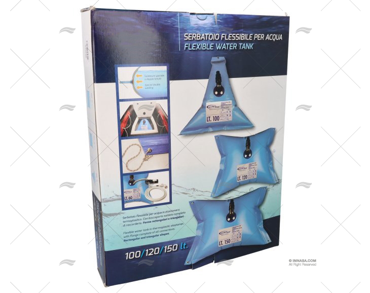 SERBATOIO ACQUA 120L FLESSIBILE RETTANGOLARE