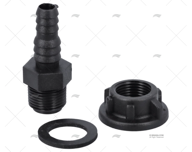 RACCORDO 3/8 PVC SERBATOIO TUBO  D. 10/12
