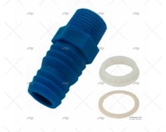 RACORD 3/8 PVC DEPOSITO TUBO D. 17/19 AZUL CAN-SB