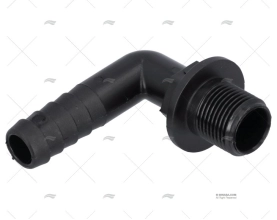 RACCORDO 3/8 PVC SERBATOIO 90º TUBO  D.12mm