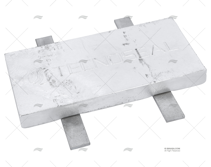 ÂNODO ZINCO SOLDAR 298x120mm 2 INSERTOS TECNOSEAL