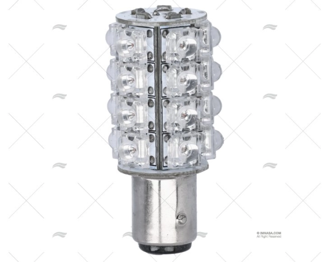 BOMBILLA BAY15D 12V  0.4W LED ROJA