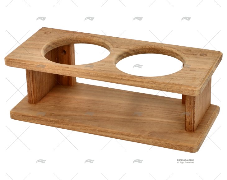 SUPPORTO BICCHIERI (2) TEAK 215x75x90mm ARC MARINE