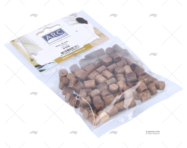 TAPPO IN TEAK Ø10mm (BORSA 100 UNITÀ) ARC MARINE