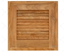 TEAK LOUVRED DOORS WITH FRAME 380x380mm ARC MARINE