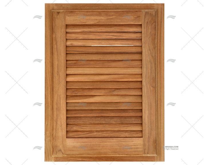 TEAK LOUVRED DOORS WITH FRAME 380x505mm