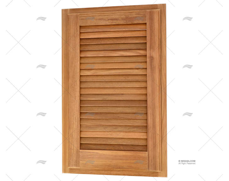 TEAK LOUVRED DOORS WITH FRAME 380x610mm