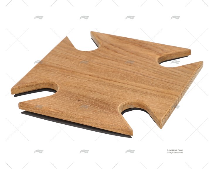 SUPPORTO BICCHIERE VINO TEAK (4) 180x180x43mm ARC MARINE