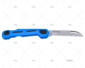 COLTELLO NAUTICO PIEGHEVOLE BLU 19-H6.5cm MAC COLTELLERIE