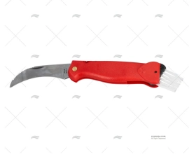 COLTELLO FUNGHI PIEGHEVOLE ROSSO 18-H7.5cm