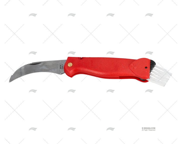 COLTELLO FUNGHI PIEGHEVOLE ROSSO 18-H7.5cm